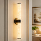 Natural Alabaster LED Wall Sconces Set of Two