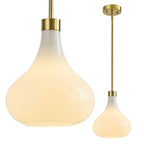 Modern Teardrop Shaped Glass Hanging Single Pendant Light