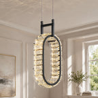 Modern Luxury LED Crystal Geometric Pendant Light