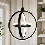 Modern LED Dimmable Height Round Ring Pendant Light