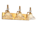 Vintage Clear Flower Glass Shade  Bathroom Vanity