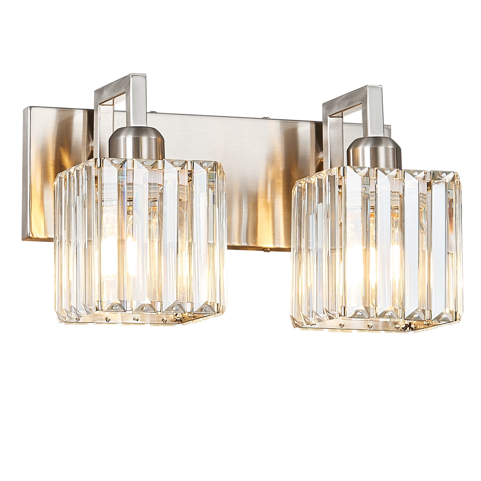 Modern Minimalist Vertical Rectangular Crystal Bathroom Vanity Light