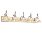 Vintage Clear Flower Glass Shade  Bathroom Vanity