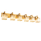 Modern Minimalist Vertical Rectangular Crystal Bathroom Vanity Light