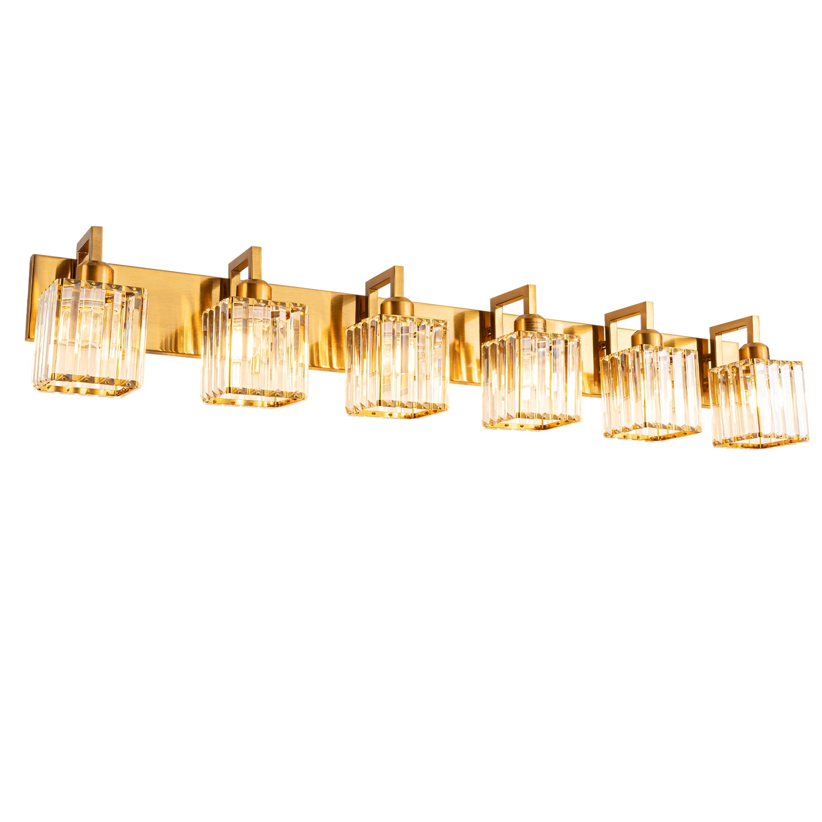Modern Minimalist Vertical Rectangular Crystal Bathroom Vanity Light