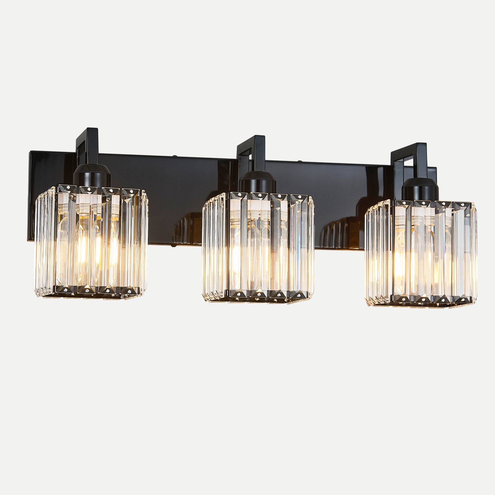 Modern Minimalist Vertical Rectangular Crystal Bathroom Vanity Light