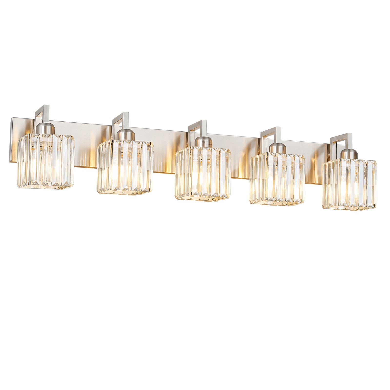 Modern Minimalist Vertical Rectangular Crystal Bathroom Vanity Light