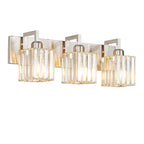 Modern Minimalist Vertical Rectangular Crystal Bathroom Vanity Light