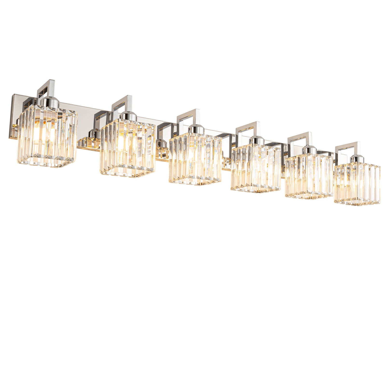 Modern Minimalist Vertical Rectangular Crystal Bathroom Vanity Light