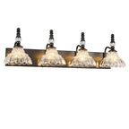 Vintage Clear Flower Glass Shade  Bathroom Vanity