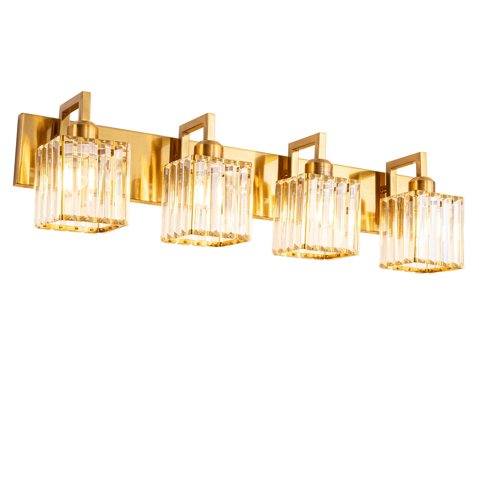 Modern Minimalist Vertical Rectangular Crystal Bathroom Vanity Light