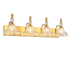 Vintage Clear Flower Glass Shade  Bathroom Vanity