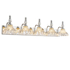 Vintage Clear Flower Glass Shade  Bathroom Vanity