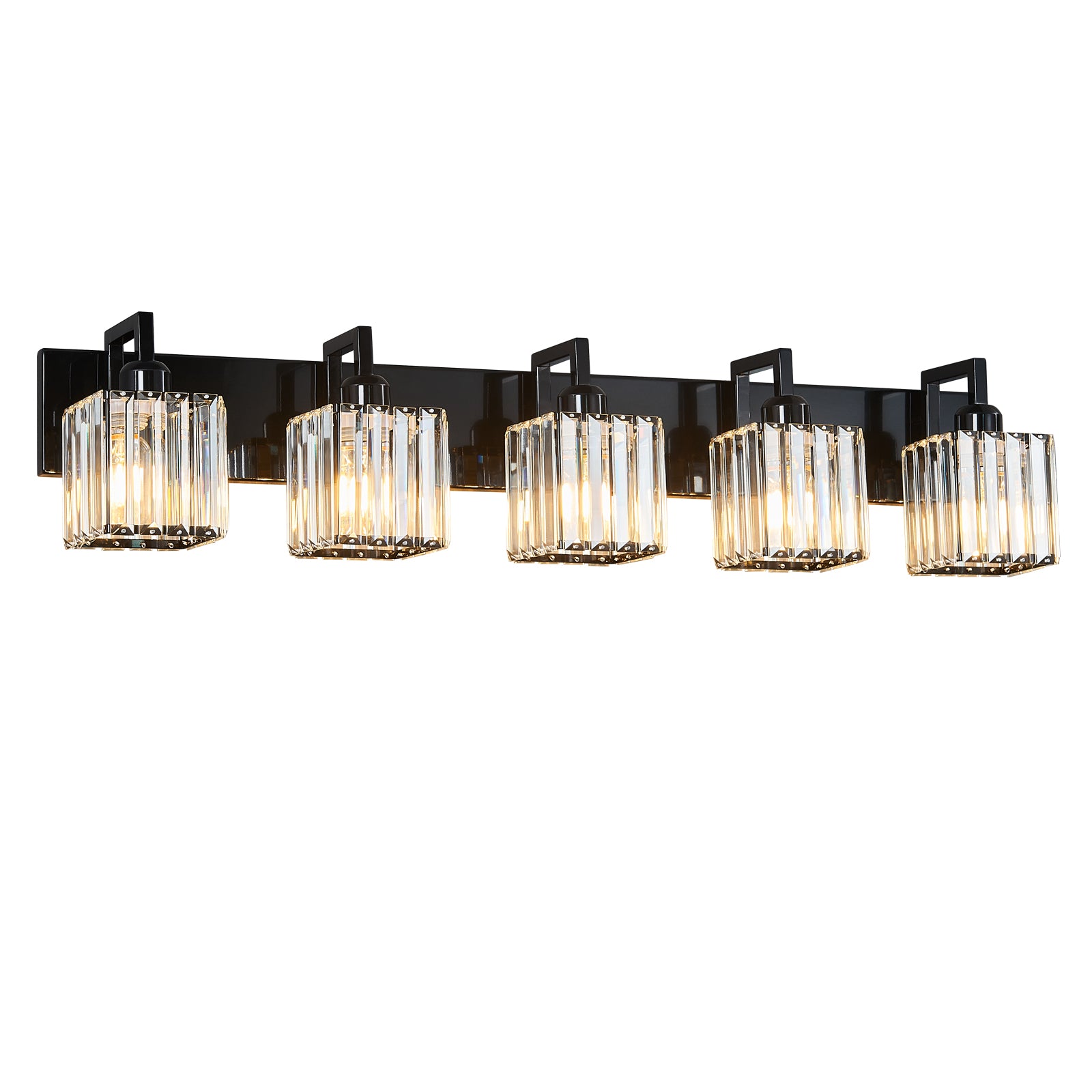 Modern Minimalist Vertical Rectangular Crystal Bathroom Vanity Light