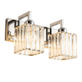 Modern Minimalist Vertical Rectangular Crystal Bathroom Vanity Light