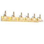 Vintage Clear Flower Glass Shade  Bathroom Vanity