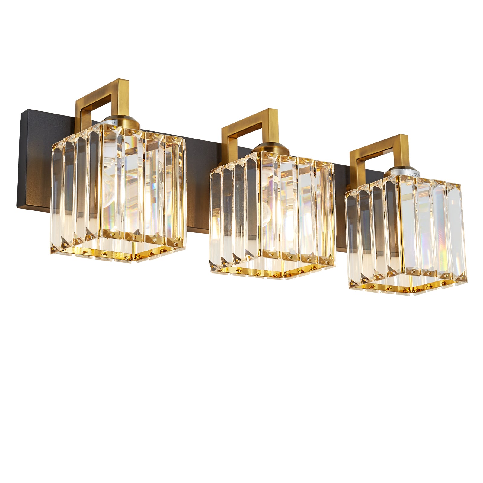 Modern Minimalist Vertical Rectangular Crystal Bathroom Vanity Light