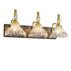 Vintage Clear Flower Glass Shade  Bathroom Vanity