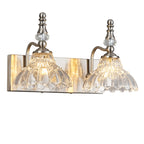 Vintage Clear Flower Glass Shade  Bathroom Vanity