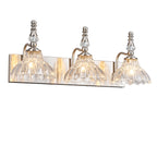 Vintage Clear Flower Glass Shade  Bathroom Vanity