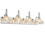 Vintage Clear Flower Glass Shade  Bathroom Vanity