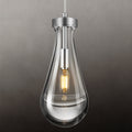 Raindrop Clear Solid Glass Adjustable Suspension Cord Pendant Light