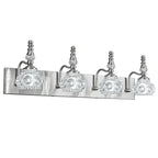 Vintage Embossed Textured Glass Curved Metal Arm Bathroom Vanity Light