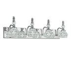 Vintage Embossed Textured Glass Curved Metal Arm Bathroom Vanity Light