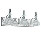 Vintage Embossed Textured Glass Curved Metal Arm Bathroom Vanity Light