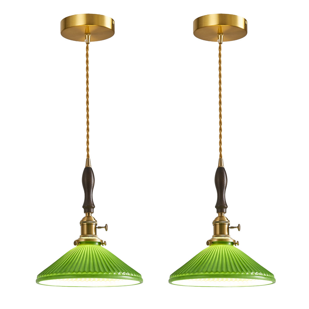 Retro Nordic Striped Ceramic Pendant Light Series