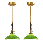 Retro Nordic Striped Ceramic Pendant Light Series
