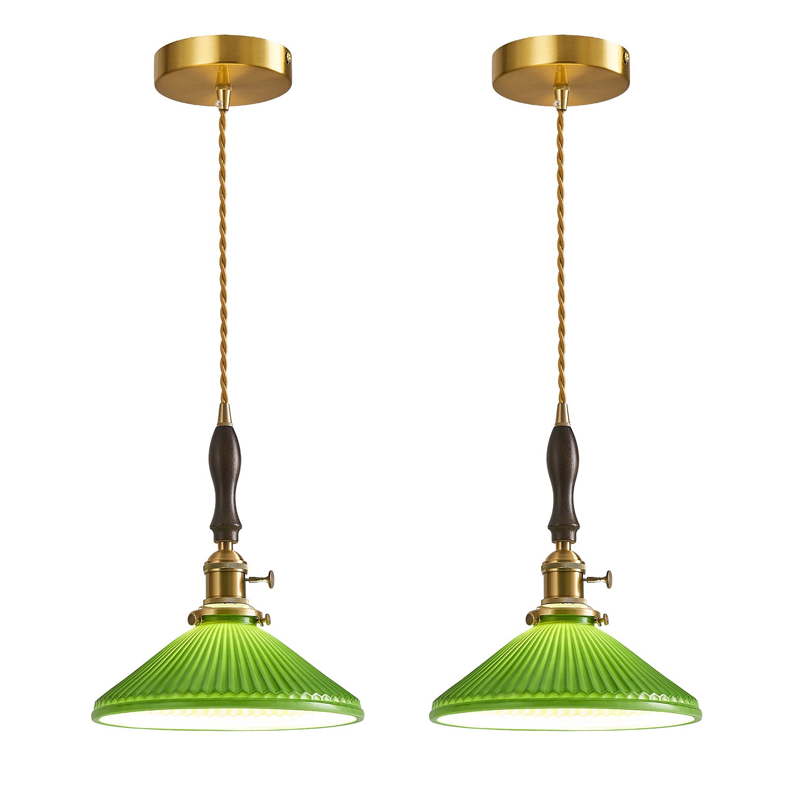 Retro Nordic Striped Ceramic Pendant Light Series