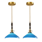 Retro Nordic Striped Ceramic Pendant Light Series