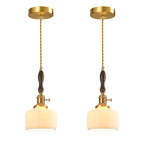 Retro Nordic Striped Ceramic Pendant Light Series