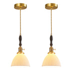 Retro Nordic Striped Ceramic Pendant Light Series