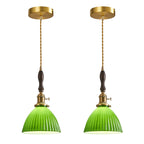 Retro Nordic Striped Ceramic Pendant Light Series