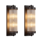 Modern Vertical Fluted Crystal LED Wall Sconce