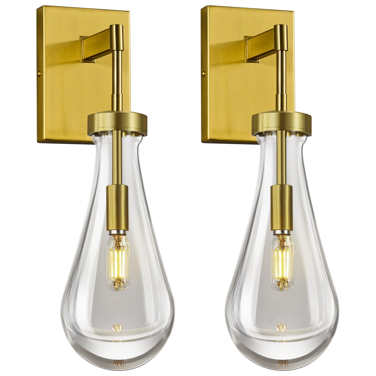 Modern Luxury Swing Arm Raindrop Glass Wall Sconces