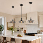 Contemporary Industrial Glass Pendant Light in Multiple Shapes