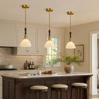 Retro Nordic Striped Ceramic Pendant Light Series