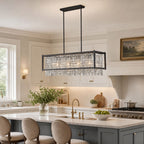 Modern Farmhouse Style Geometric Crystal Chandelier