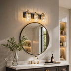 Contemporary Luxury Cylinder Fluted Glass Vanity Light