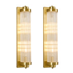 Modern Vertical Fluted Crystal LED Wall Sconce