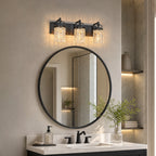 Contemporary Luxury Cylinder Fluted Glass Vanity Light
