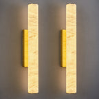Minimalist Long Cylinder Natural Alabaster Stone LED Wall Sconce