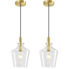 Contemporary Farmhouse Bottle Glass Hanging Pendant Light