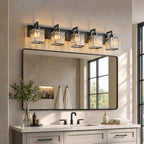 Modern Minimalist Vertical Rectangular Crystal Vanity Light