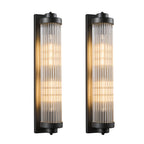Modern Vertical Fluted Crystal LED Wall Sconce