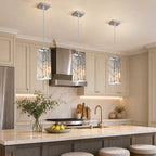Luxury Frame Rectangular Crystal Linear Pendant Light