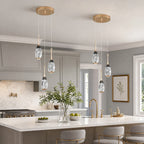 Mini Teardrop LED Black Gold Crystal Pendant Light